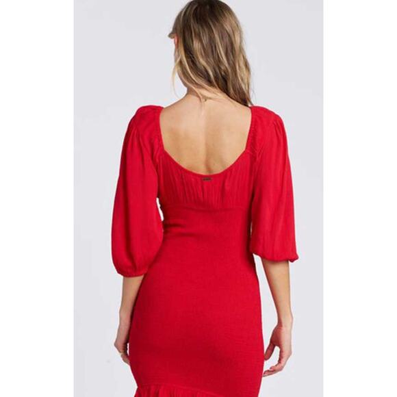 Women’s Billabong Amalfi Night Red Mini Dress – Size Small (NWOT) - Picture 2 of 9